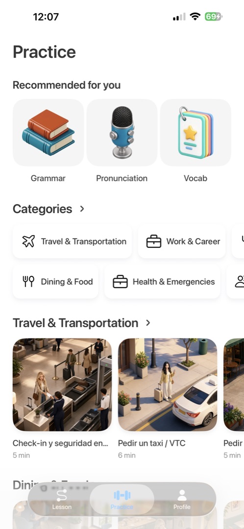Speak365 app screenshot